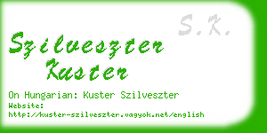 szilveszter kuster business card